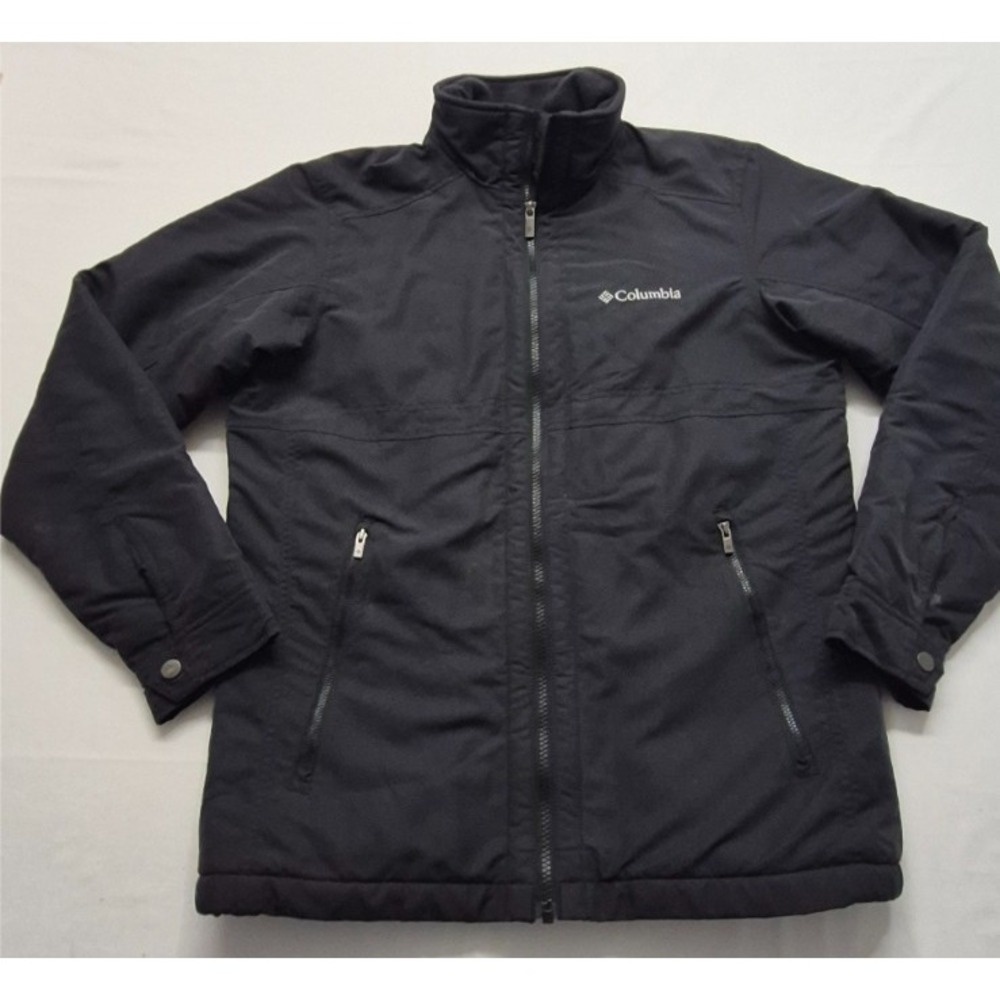 Columbia men's black Northern Voyage Jacket full zip/pockets/fleece lined SM